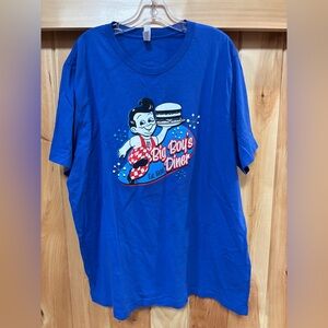 Big Boy’s Diner T Shirt Made In Detroit Blue Graphic Print Men’s 2XL